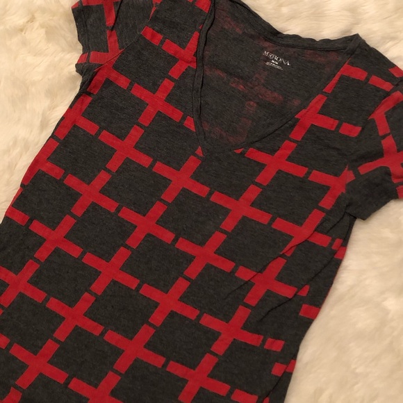 Merona Patterned V-Neck Top - Picture 3 of 5